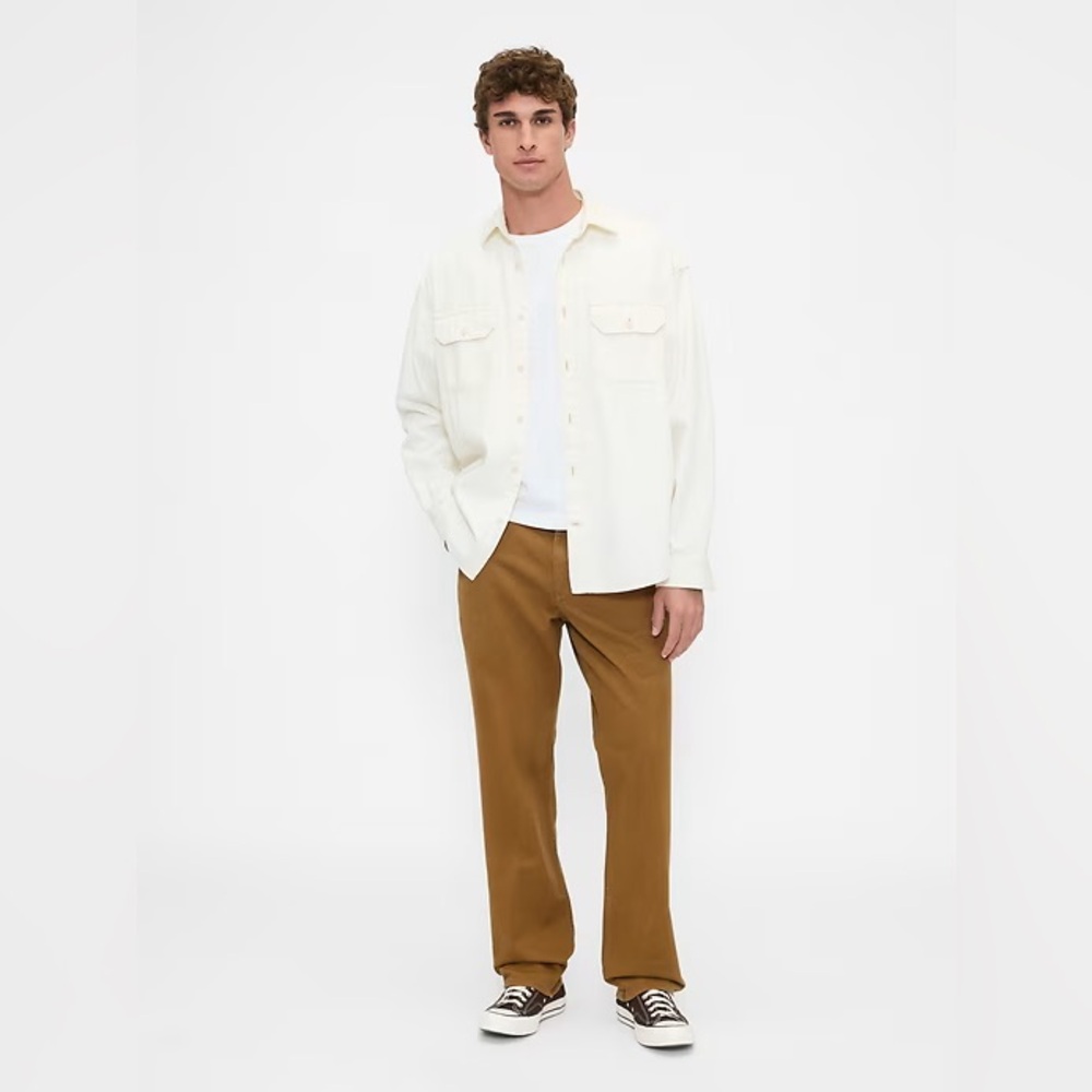 GAP Relaxed Straight Utility Khakis Workwear Pant in Palomino brown 36x32 NWT!